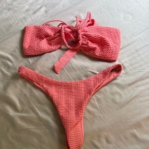 Monday Swimwear Pink Bikini Set